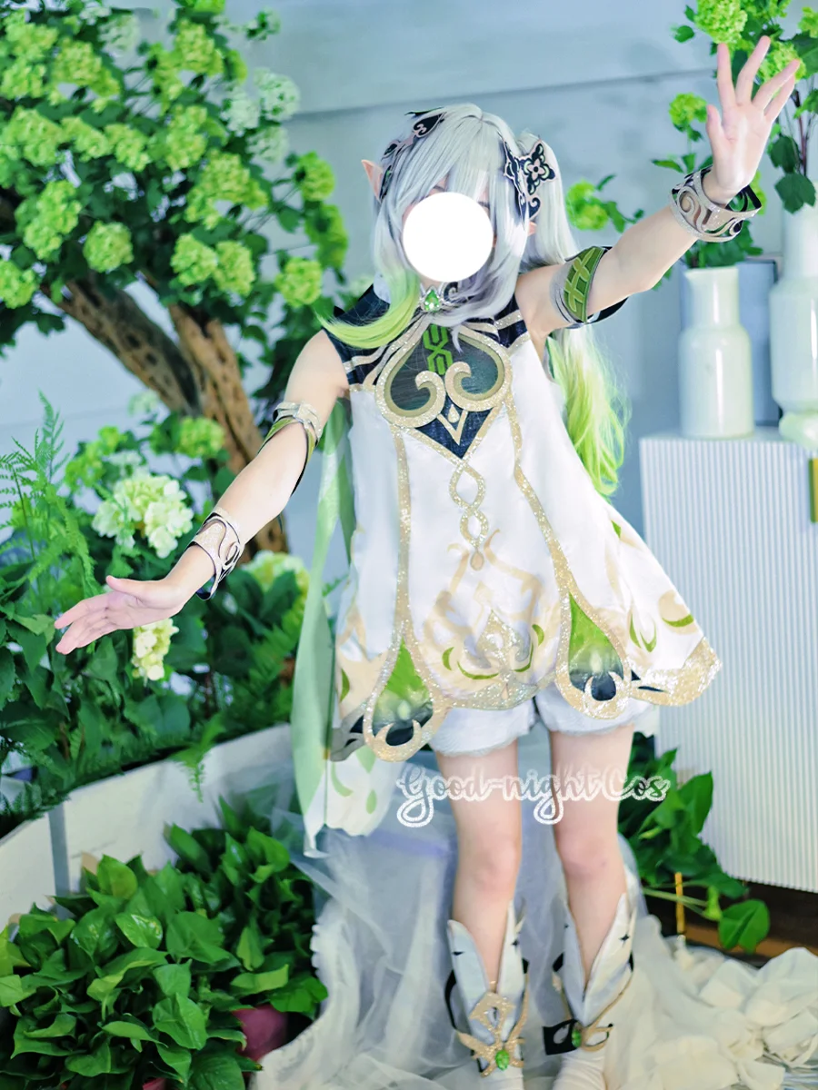 Genshin Impact Game Cosplay Costumes pour adultes et enfants, Sumeru, Ege, God, Nahida, Perruque, Robe, Cape, Femme, Oreilles mignonnes, Lolita, Ensemble d'Halloween