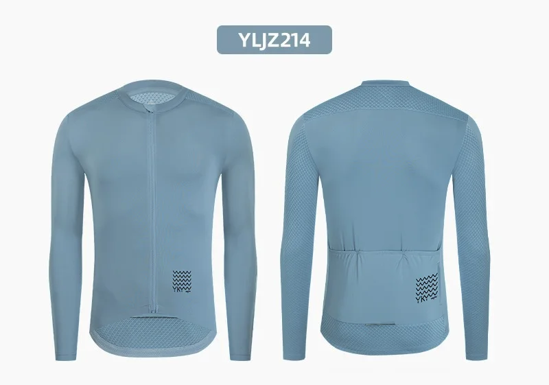 YKYWBIKE Herren-Radsport-Sets, langärmelig, lange Trägerhose, Fahrradbekleidung, Mann, Radfahren, Maillot, Rennrad-Set, Fahrradbekleidung – Detail 7