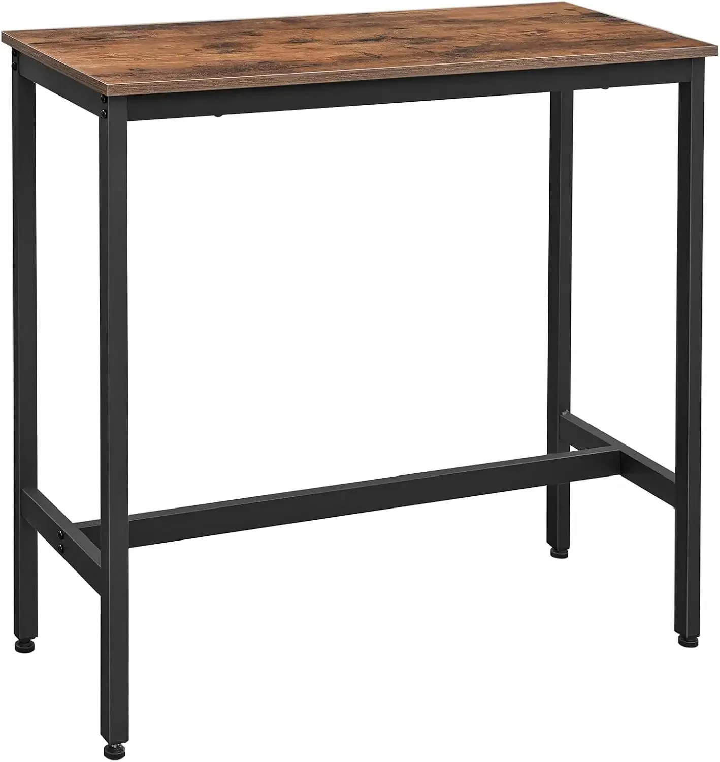 

Bar Table, Narrow Long Kitchen Dining Table, Sturdy Metal Frame, Industrial, 15.7 x 39.4 x 35.4 Inches, Rustic Brown & Ink Black