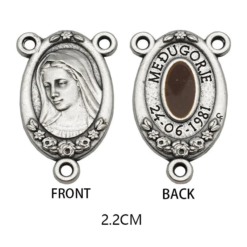 Our Lady of Mazurkoye Cameo Enamel Alloy Connection Pendant Necklace Bracelet Jewelry DIY Connection Accessories