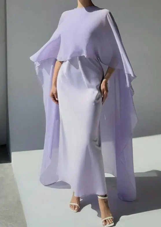Two Piece Set Women Outfit 2025 Spring Summer New Round Neck Sleeveless Slim Long Dress & Casual Irregular Hem Mesh Shawl Top