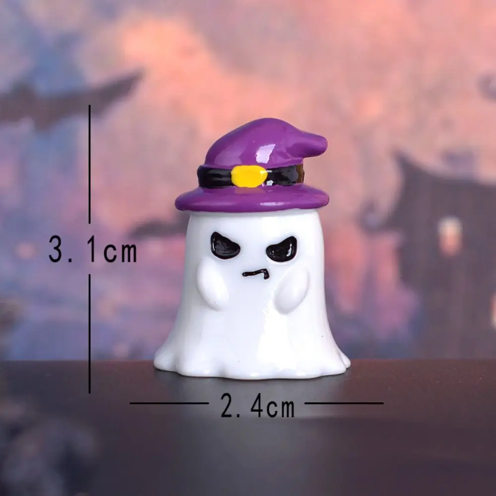 Glow-In-The-Dark Ghost Ornaments Gardening Gadget Micro Landscape Halloween Decorations Ghost Wizard DIY Resin Crafts Halloween - Image 5