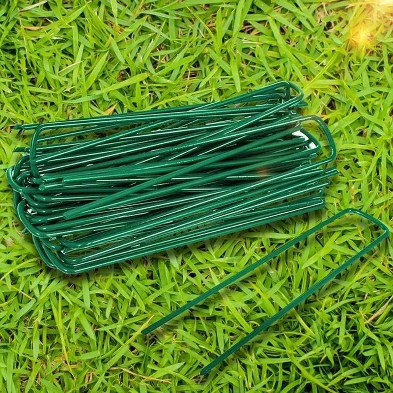 10Pcs Landschaft für Heftklammern U-Typ Rasen für Heftklammern für Kunstrasen Rostfrei So Dropship