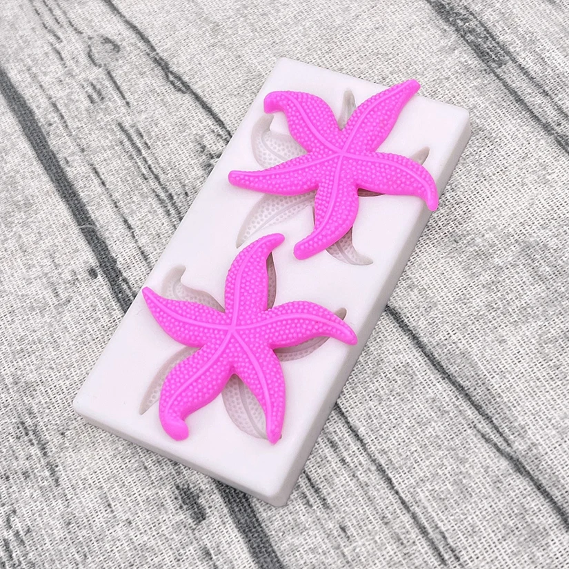 Starfish Silicone Sugarcraft Mold Cookie Cupcake Chocolate Baking Mold Fondant Cake Decorating Tools