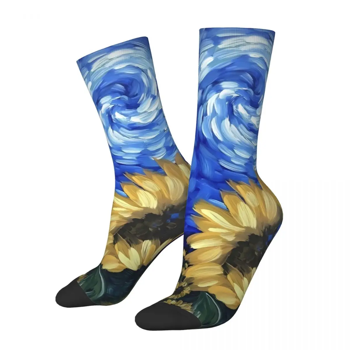 Moonlight-Van Gogh Van Gogh Socks Male Mens Women Winter Stockings Hip Hop