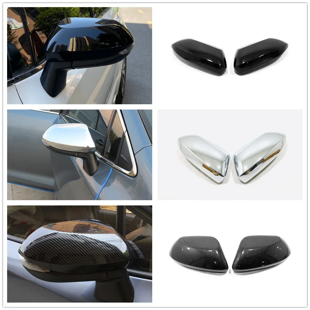 

For Toyota Yaris Cross 2020 - 2022 Accessories ABS Black Car Side Door Rear View Rearview Mirror Decoration Sticker Cover Trim