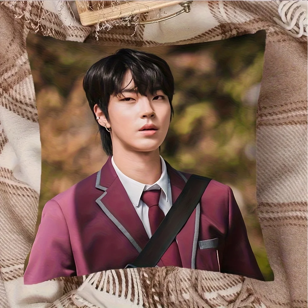 1pc K-Drama Fan Bedroom Pillow Cover, Polyester 2D Double-Sided Print, Perfect Gift for Fans & Car Decor