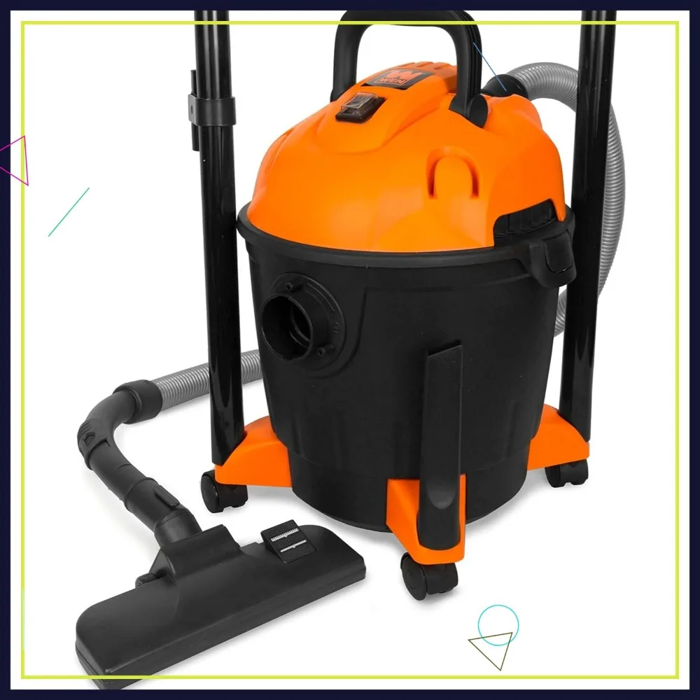 

10-Amp 5-Gallon Portable HEPA Wet/Dry Shop Vacuum and Blower with Accessories, Orange
