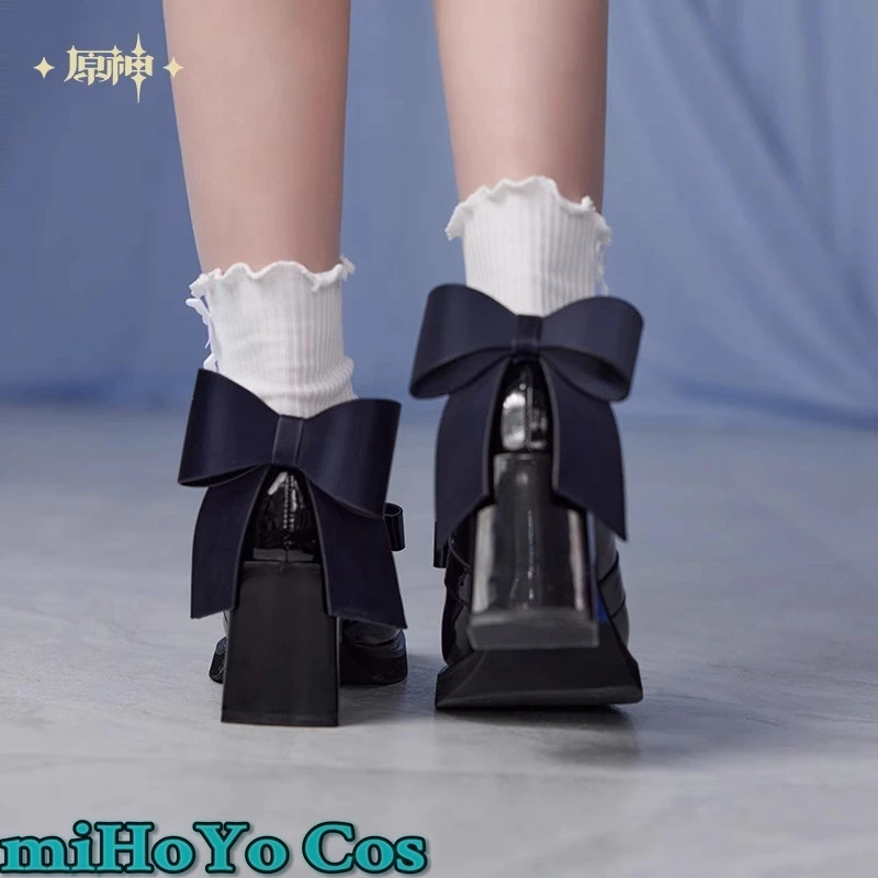 [Genuíno] jogo genshin impacto furina cosplay furina sapatos de salto médio retalhos anime acessórios de desenho animado presente de halloween