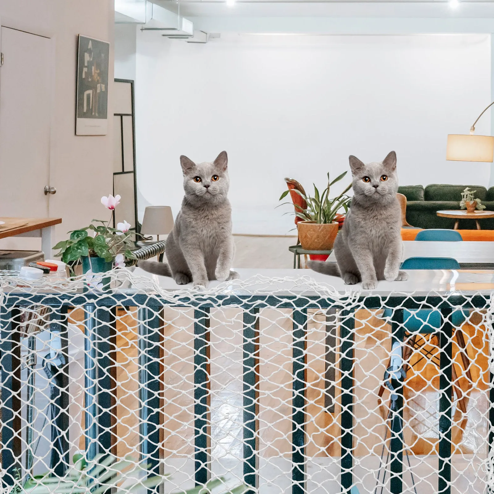 

1Pcs Balcony Protective Net for Pet and Safety Heavy Duty Nylon Anti-Falling Stair Terrace Play Enclosure