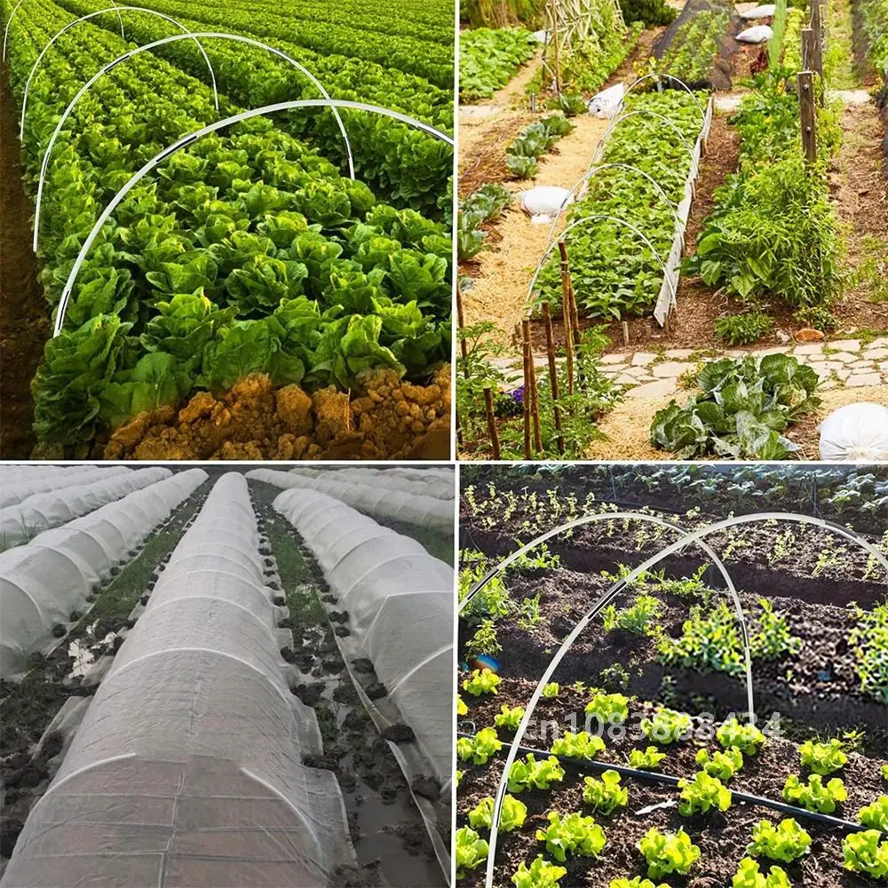 Greenhouse Hoops Set Gardening Folding Fiber Rod Set Greenhouse Seedling Arch Shed Bracket Garden Plant Hoop Grow Tunnel Support