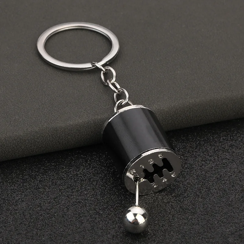 Mini Turbo Turbocharger Keychain Car-styling Keyring Gear Gearbox Pendant Keychain Stick Knobs Keyring Shift Metal Key Ring