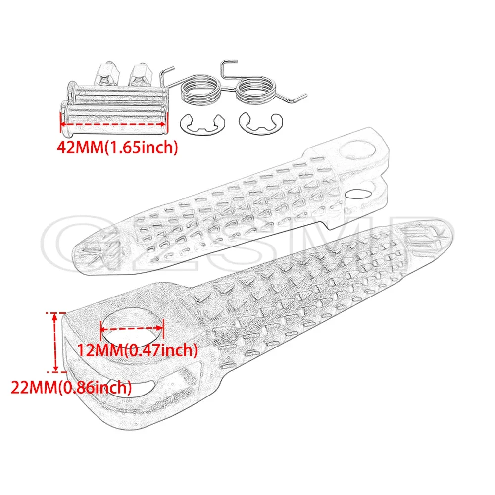 Motorcycle Rider Pedal Front Footrest Foot Peg fit For KAWASAKI NINJA 250 300 650 Z125 Pro Z250 Z300 Z650 Z900 Foot Rest