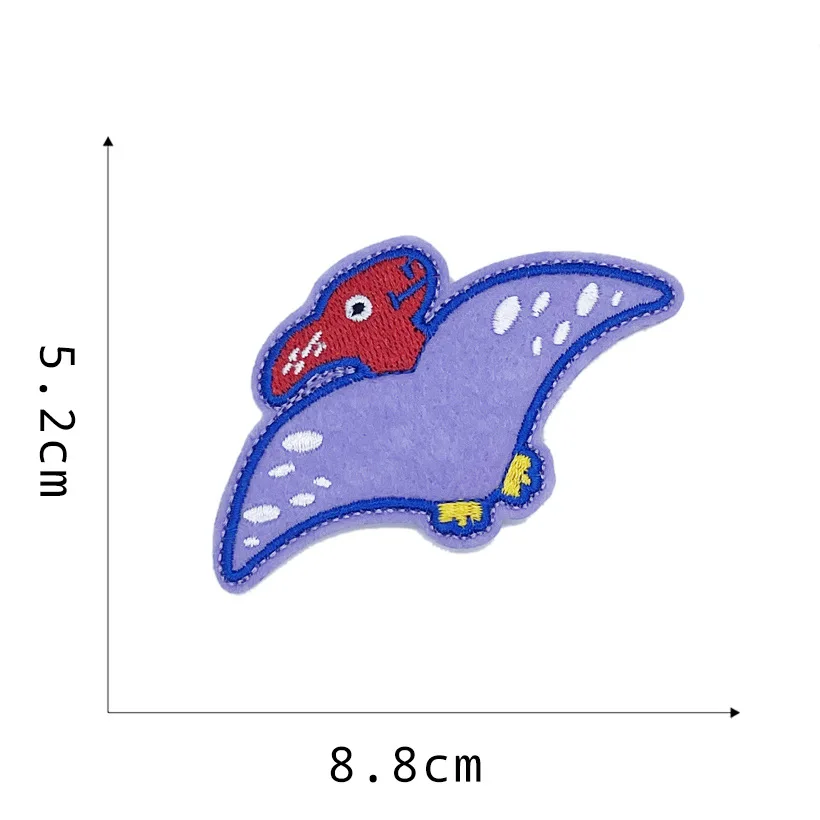 Cartoon Dinosaur Patch Iron On Kids Clothing Stickers DIY Sewing Jeans Coats Backpack Appliqued Badge for Hats Shoes Clothes