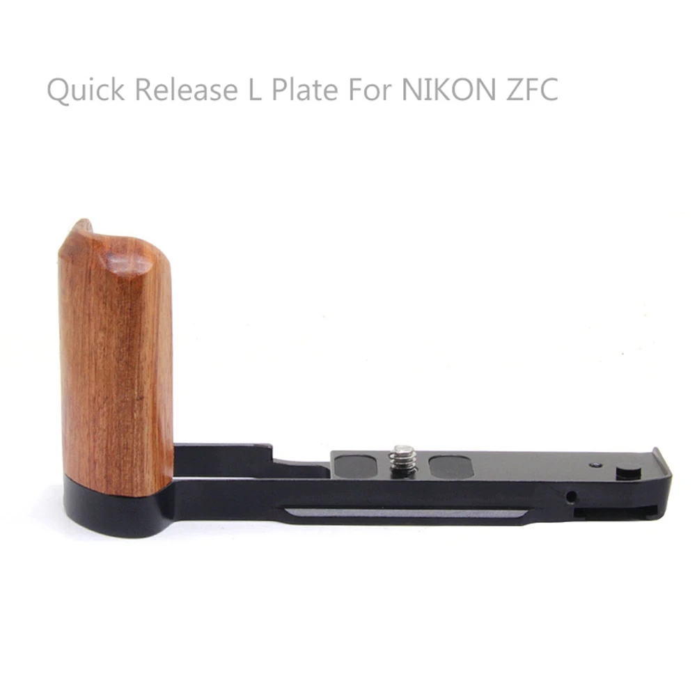 Quick Release L Plate Wooden Side Handle Bracket Handgrip for NIKON ZFC Digital Camera Tripod Accessories Black