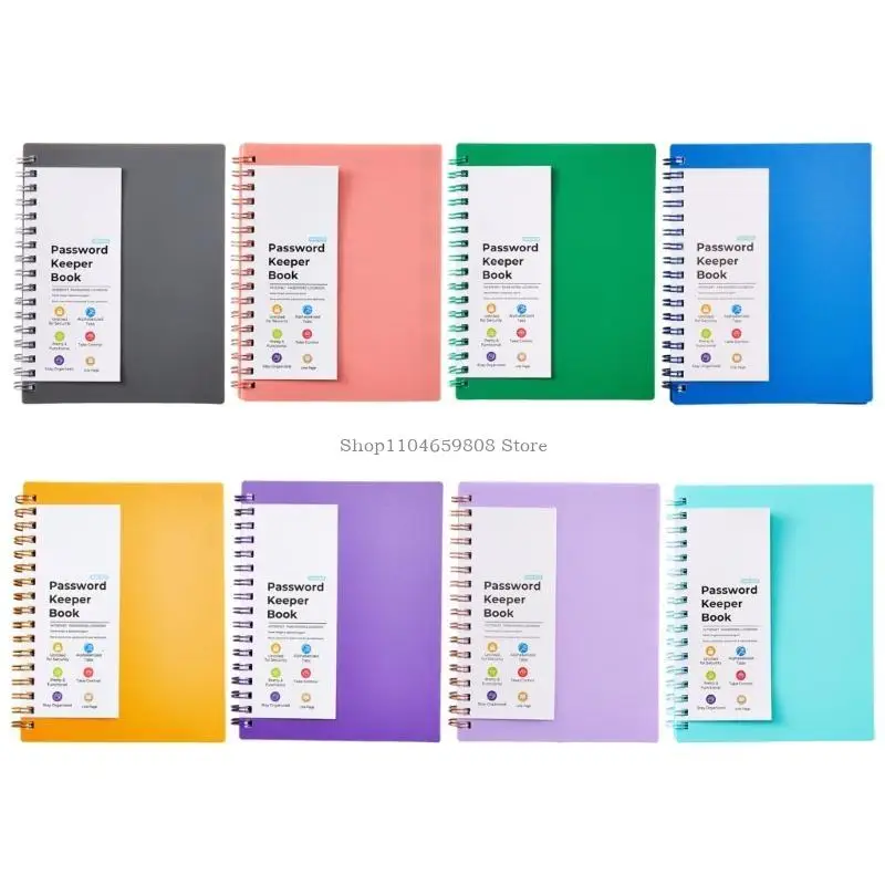 Книга хранителя паролей с индексом A-z Spirals Notebook School School Supplies