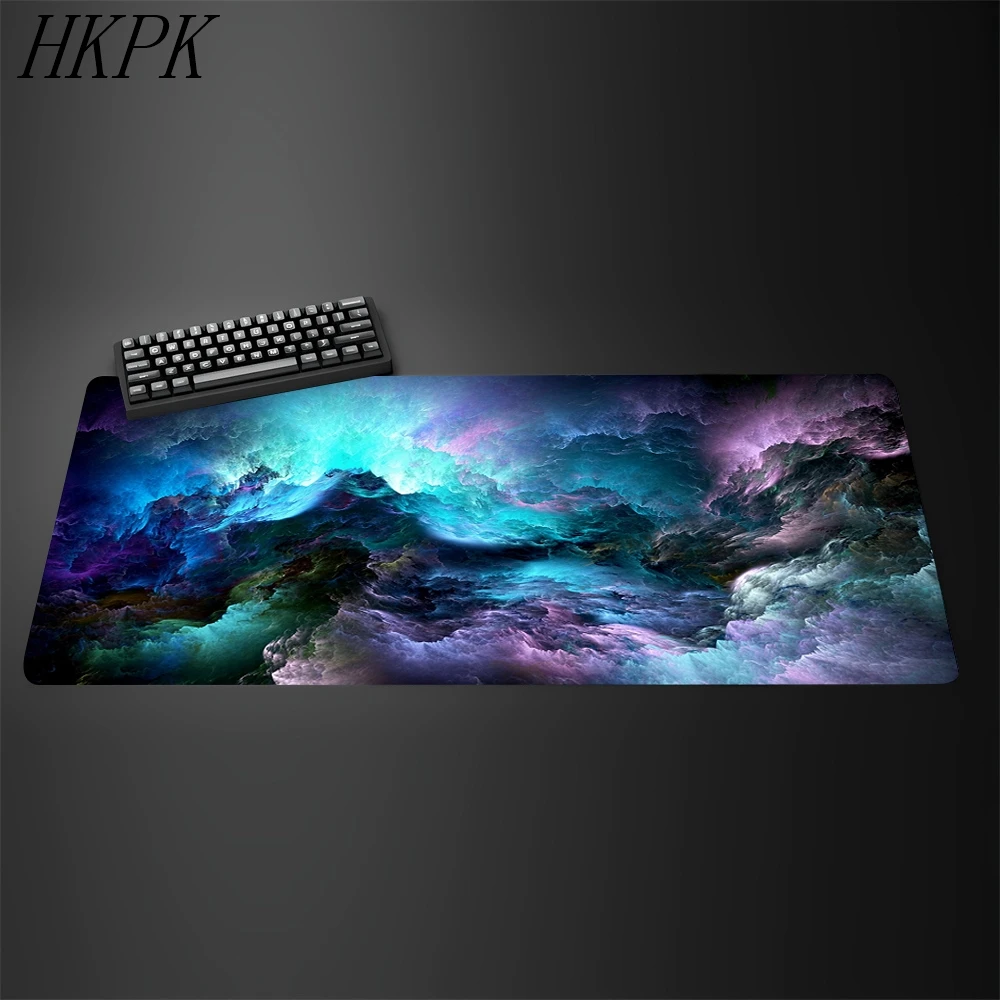 غالاكسي الألعاب ماوس الوسادة الكون الفضاء الشمسية كوكب Deskmat المطاط حصيرة عدم الانزلاق أنيمي ماوس مكتب حامي لوحة المفاتيح 90x40 #1