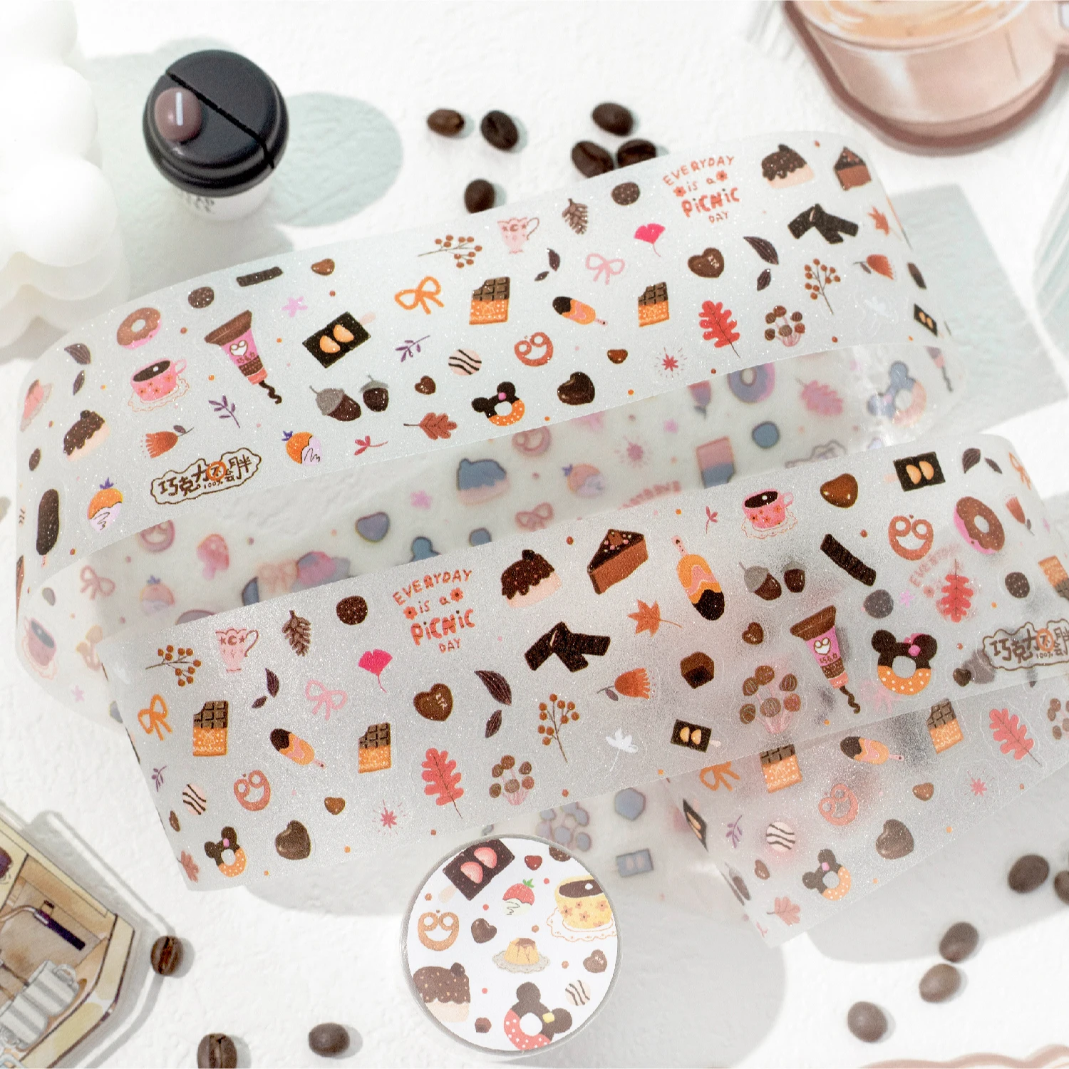 5 Styles Kawaii Washi Tapes Scrapbooking Stickers Cute Japanese stationery Journaling Supplies Aesthetic Sticker Masking tape