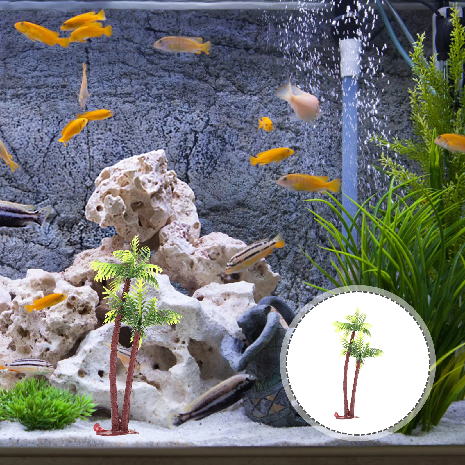 

Miniature Coconut Tree Decor: Plastic Realistic Palm Trees For Fairy Garden Diy Terrarium Landscaping Micro Bonsai Scene
