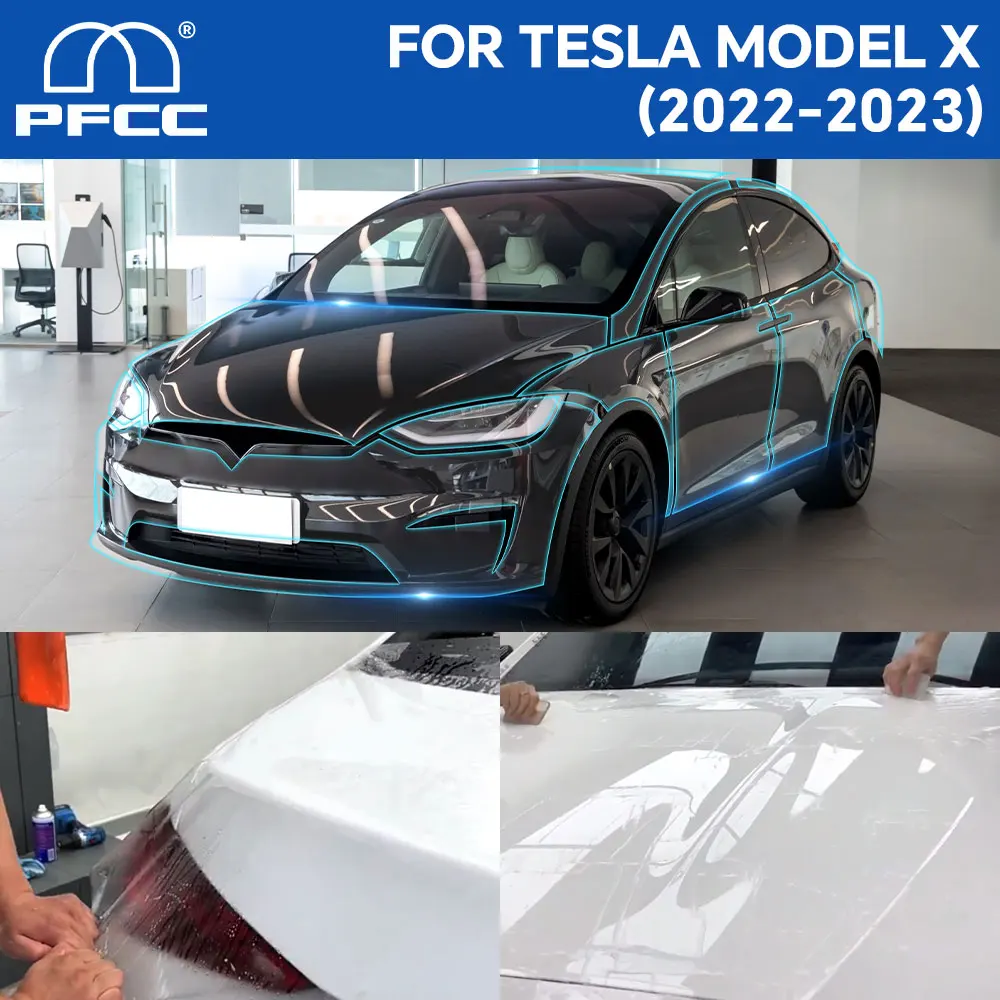 

Car Pre Cut Film for Tesla Model X 2022 2023 Paint Protection Film Clear TPU PPF Kit Accessories Transparent Sticker Decoration