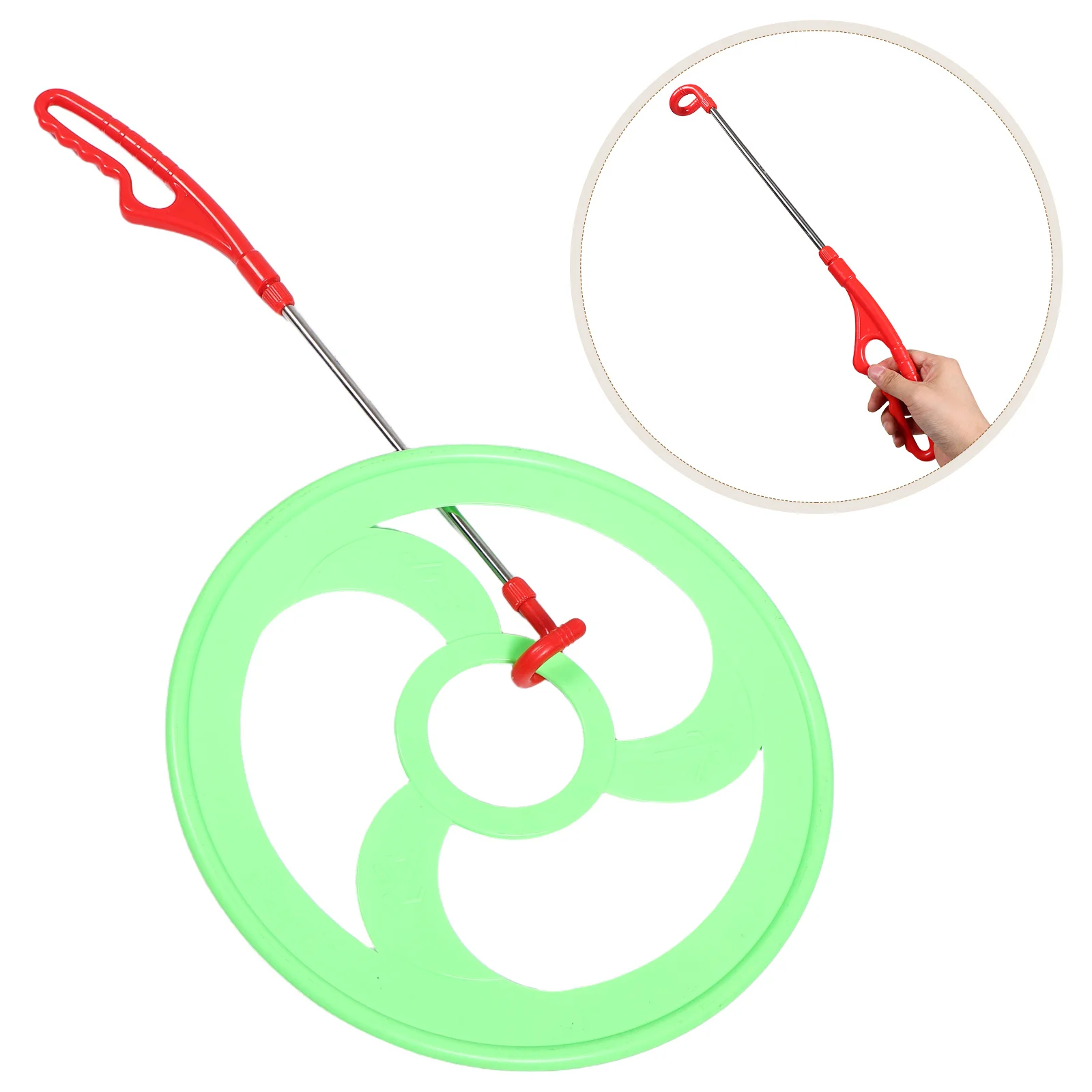 مجموعة واحدة من حلقة المتداول البلاستيكية للأطفال في الهواء الطلق مقبض مريح لفريق المهارات الحركية لعب لعبة الهوب الصينية التقليدية المحمولة