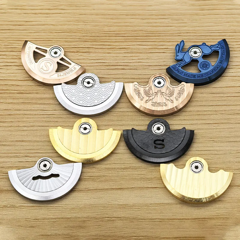 Mod Nh36 NH35 Rotor Automatic Rotor Fits NH36 NH38 NH39 4R35 7S26 NH35 Movement Pendulum Oscillating Weight Hammer Rotor Parts