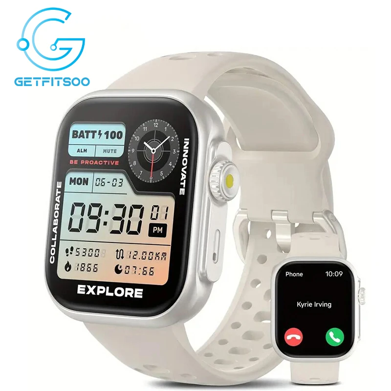 Getfitsoo GPS สมาร์ทนาฬิกาในตัว Alexa GPS เส้นทางนําเข้า 3ATM กันน้ําบลูทูธโทรศัพท์กีฬา SmartWatch สําหรับชาย SG6