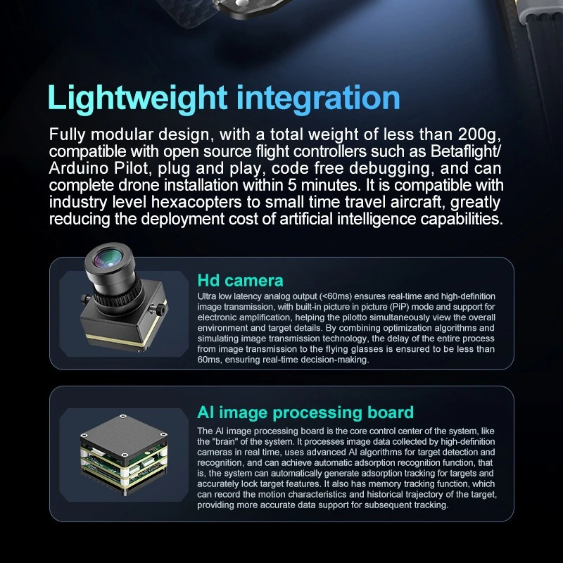 NCZOBOE AI VisionCube FPV Dr-one Tracking System 50 Targets Human/Car Detection Trajectory Prediction & Auto Lock