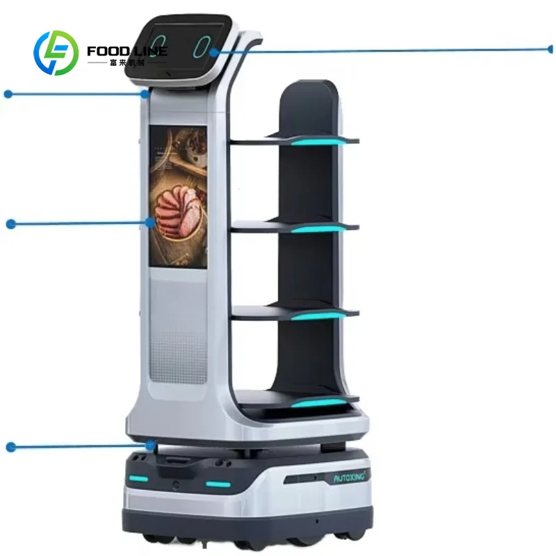 Customized Android-Operated Intelligent Food Delivery Robot for Restaurant & Hotel Automatic Dish Serving & Waiter Assistance