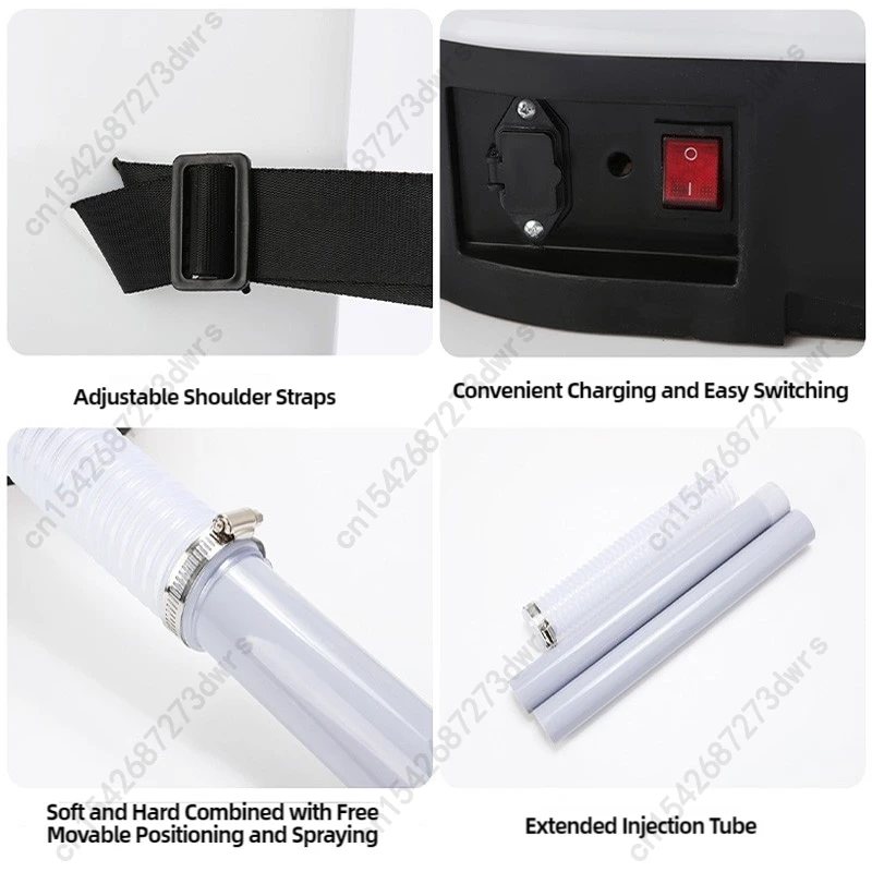 Mesin Penyemprot Serbuk Pertanian 8L Baterai Lithium 14AH Portabel Ringan Elektrik Untuk Pengendalian Hama Kebun Pertanian