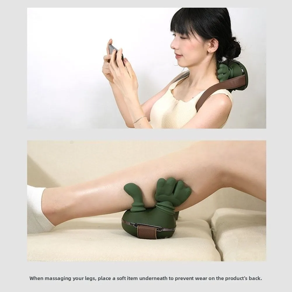 

Бионический массажер для шеи с подогревом, 4D-массаж, беспроводной, USB-зарядка