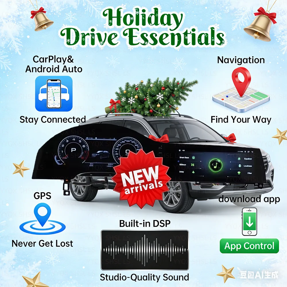 Dual Screen Android For Audi Q7 4L 2006-2015 Car Radio Car Dashboard Full LCD Digital Instrument CarPlay Multimedia Video Player