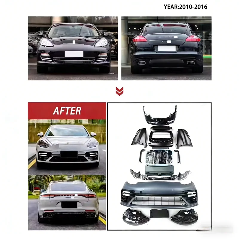 NEW High Quality for 970.1/970.2 971 Turbo S Upgrade Kit Bumper Bodykit Headlight 2010-2016 Easy Installation