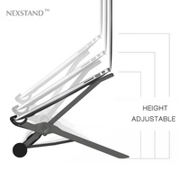 Nexstand 5-Level Adjustable Height Laptop Stand Macbook DJ Tablet PC Folding Portable Laptop Holder 17-Inch Notebook Bracket