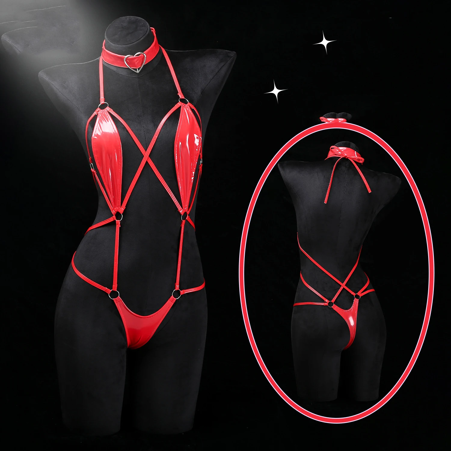 マイクロミニビキニセットセクシーなコスプレ衣装エキゾチックなポールダンスの摩耗エロポルノストリッパー衣装パフォーマンス衣装ビーチスーツ