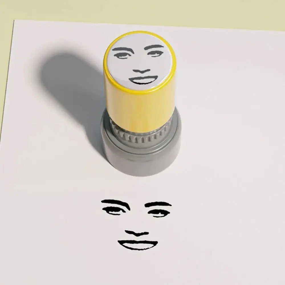 Kreatywne Nowatorskie Memy z Twarzami Pieczęć Stempel Dowcip Zabawny Stempel Samotuszujący DIY Grawerowany Druk Zabawki Rysowanie