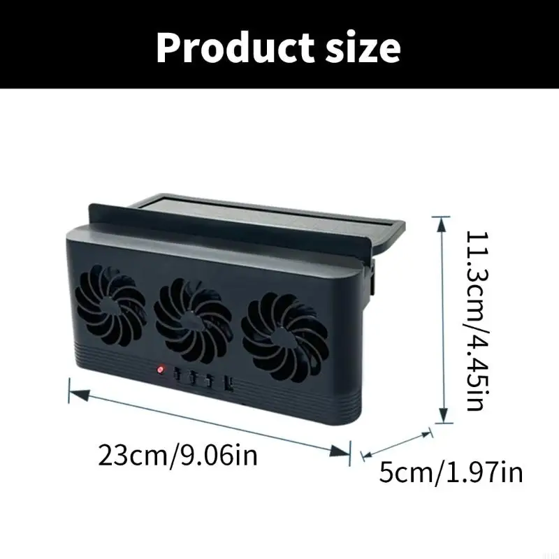 Auto Air Vent Fan Ventilation Radiator Car Cooling Fan Front Rear Window Exhaust Fan USB Charging Battery Solar Powered