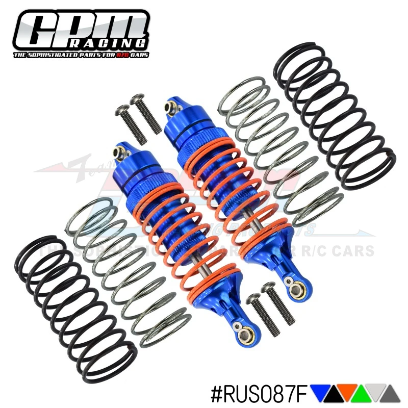 

GPM ALLOY FRONT ADJUSTABLE SPRING DAMPER WITH ALLOY BALL TOP & BALL ENDS (1.3MM, 1.5MM, 1.7MM COIL SPRING & 4MM THICK SHAFT)