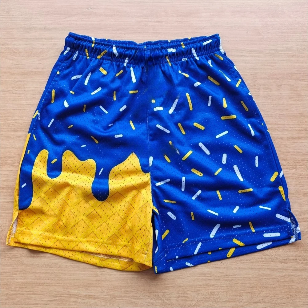 

Hawaiian flower sublimation 3d print men's shorts running exercise training shorts camouflage tie-dye jogger sports light shorts