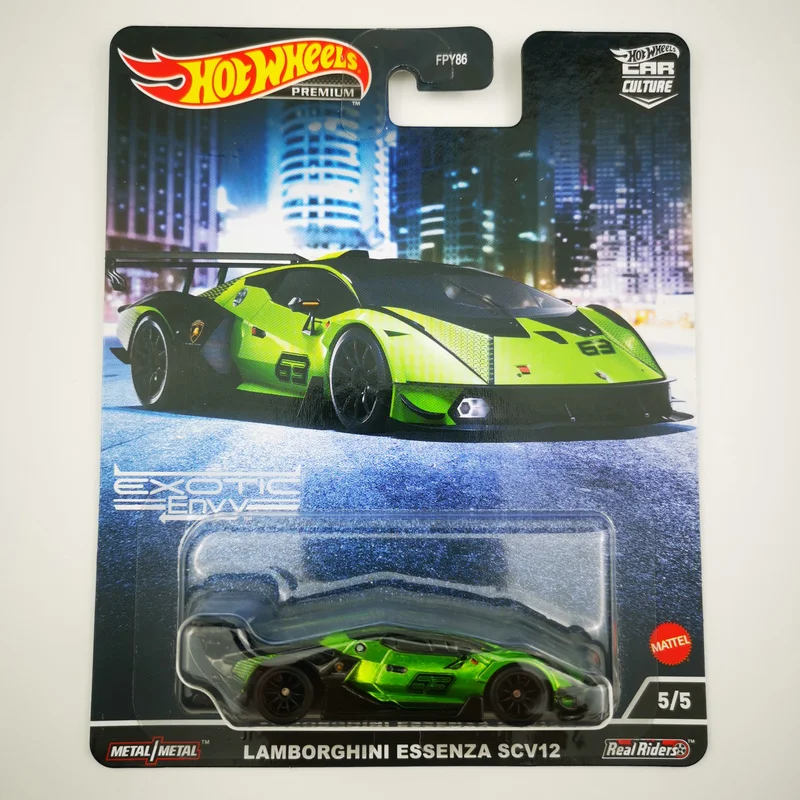 Hot Wheels 1/64 Car Culture LAMBORGHINI ESSENZA SCV12 Collector Edition Real Riders Metal Diecast Model Car FPY86