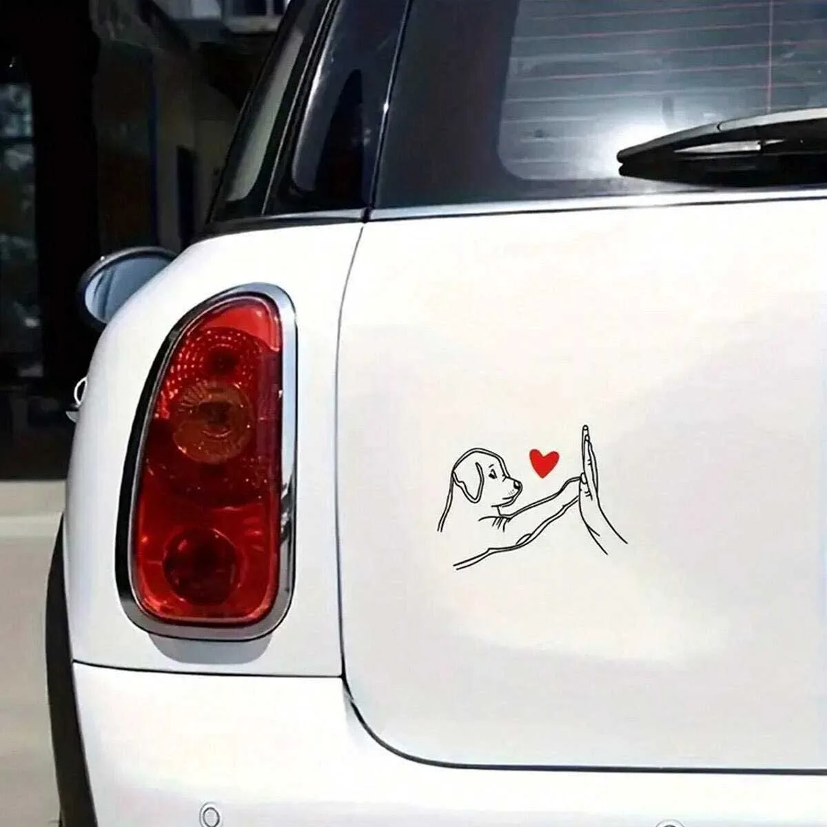 Delight for dog lovers: clear vinyl car stickers - warm dog and boxing design, durable and waterproof, auto accessories