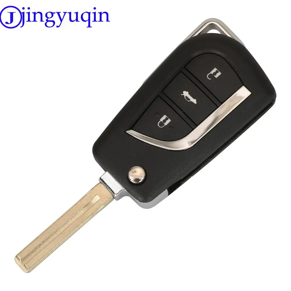 Jingyuqin 3 pulsanti modificato Flip Remote Car Key Fob ASK 433Mhz 4 d68 Chip per Lexus ES300 GS300 GS400 IS300 LS400 con Toy48