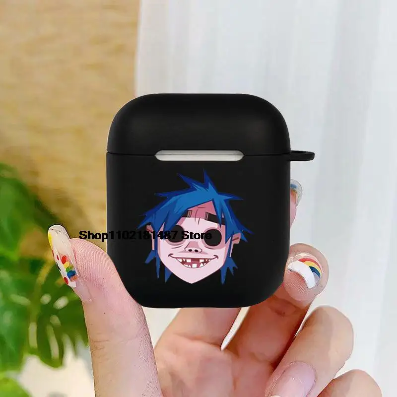 Luxury Catoon Anime Gorillaz Soft silicone TPU Case For AirPods Pro 2 1 2 3 black Silicone Wireless Bluetooth Earphone Box Cover