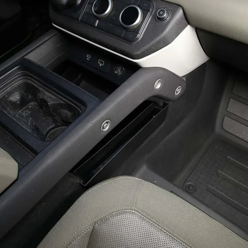 ABS Black Car Center Console Seat Side Storage Box Holder Organizer Tray for Land Rover Defender 90 110 2020-2024 Accessories