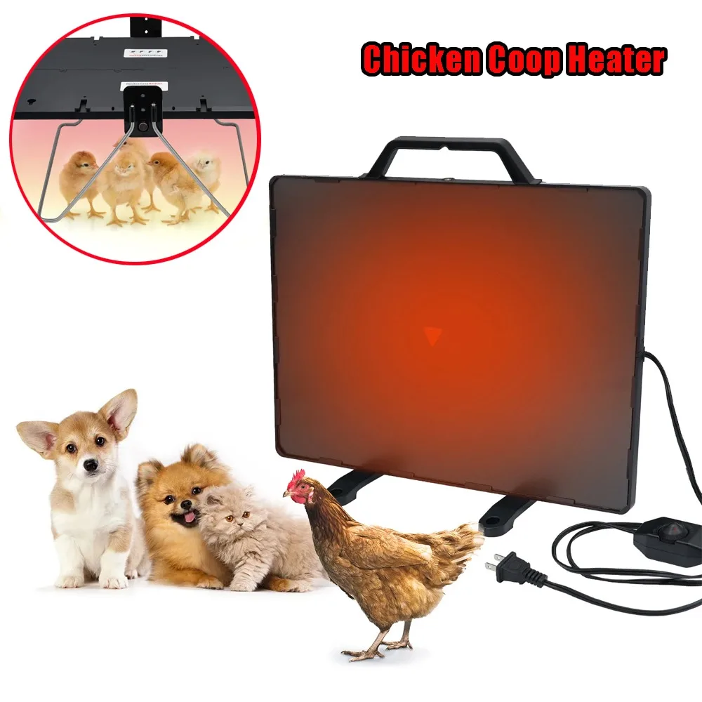 

Обогреватель для курятника с регулируемой температурой 360° ° Регулируемый, подходит для широкого спектра животных: кур, собак, кошек, кроликов, уток, голубей.