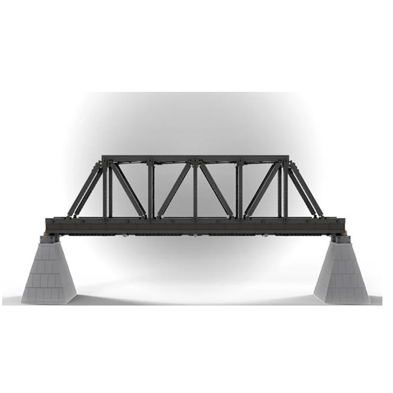 Bloques de construcción MOC para niños, puente ferroviario de juguete de ladrillos para armar armazón de hierro, ideal para regalo de Navidad, código 1224, compatible con 1224 piezas