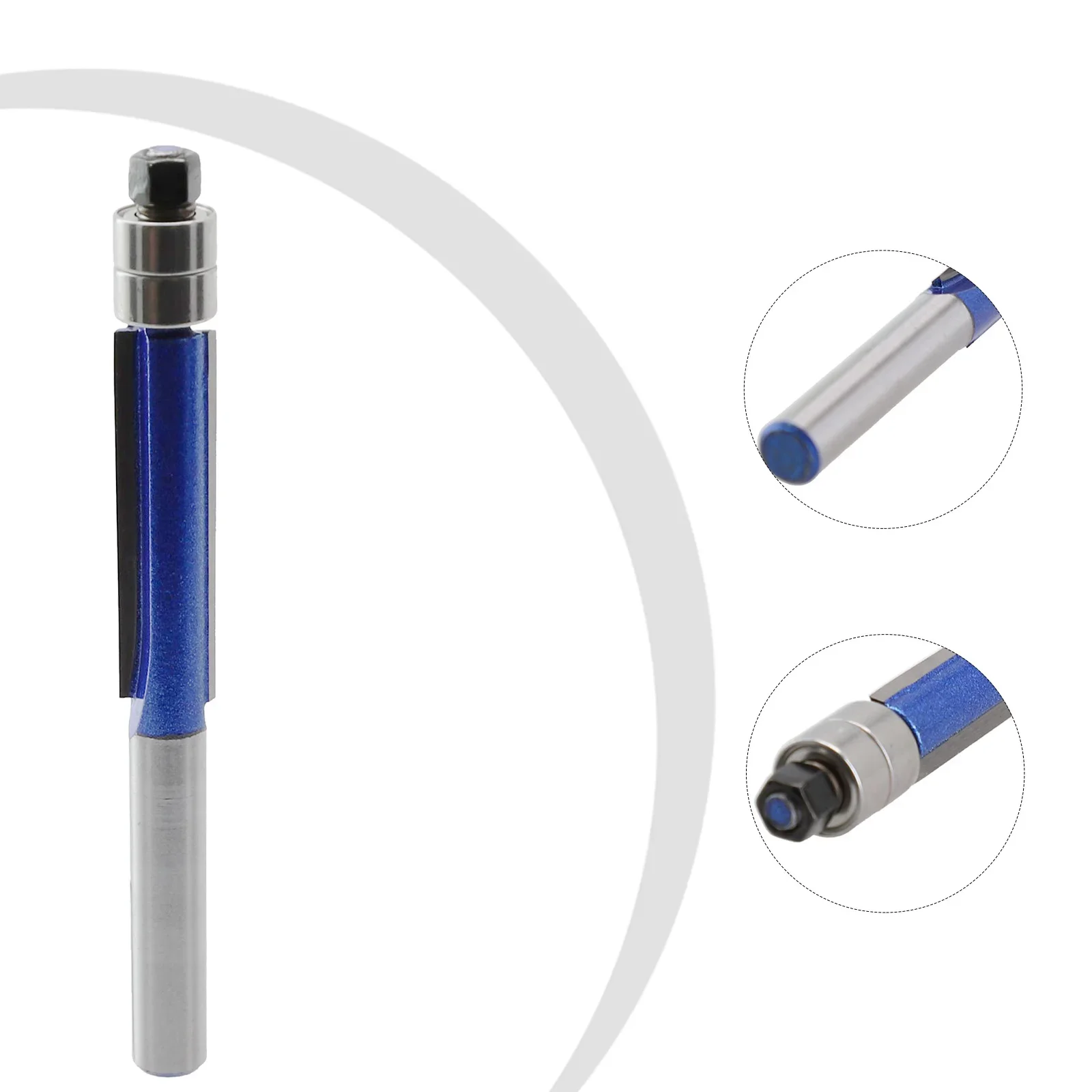 6 35mm Shank Router Bit Double Bearing Milling Cutter Anti Kickback Design High Hook Angles Industrial Quality