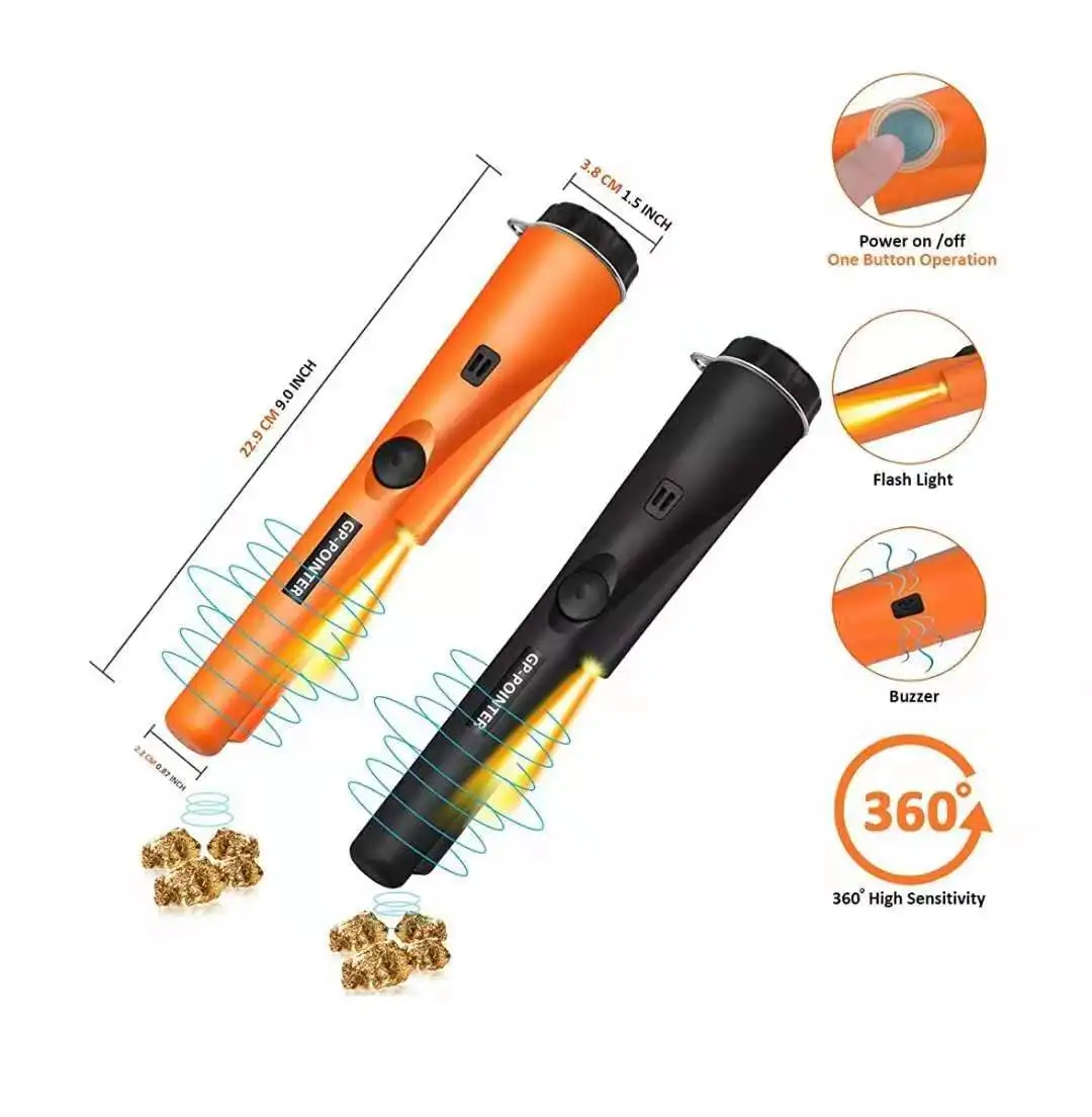 Rilevatore di metalli professionale portatile puntatore pinpoint Metal Detector impermeabile per moneta metallica oro