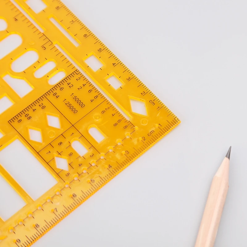 ทนทาน K เรซิ่นทหารแม่แบบการวาดภาพร่างไม้บรรทัดลายฉลุวัดเครื่องมือ