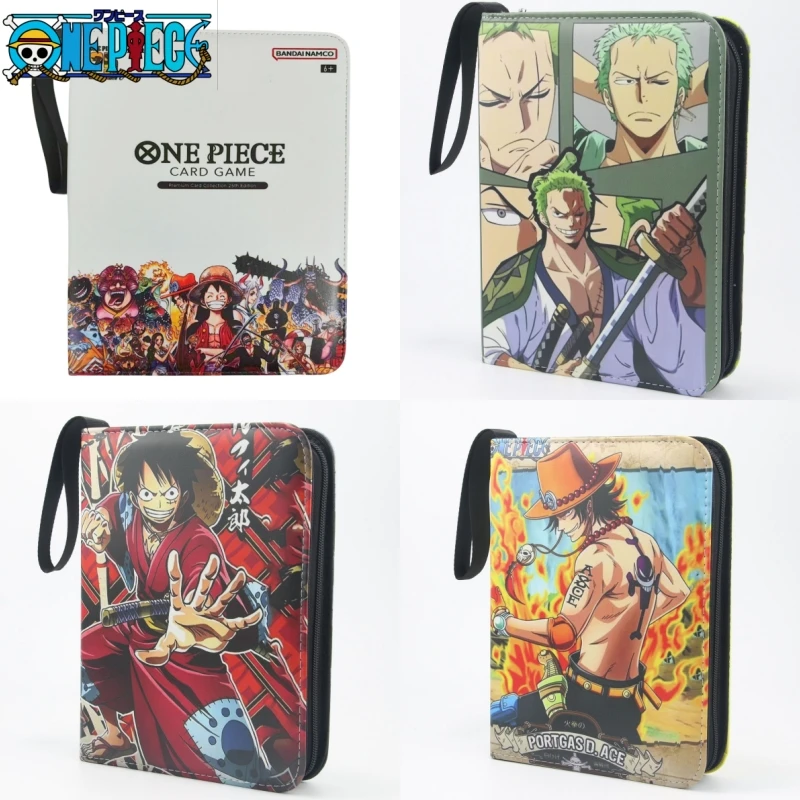 Hot Listed One Piece Cartoon Anime Battle Card only Booklet Zipper Binder Card Holder Card Card Collection Toys Gifts